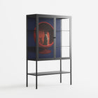 Cat in Chair C - Loft Cabinet - Kristin Eriksson - Antracite - Clear glass