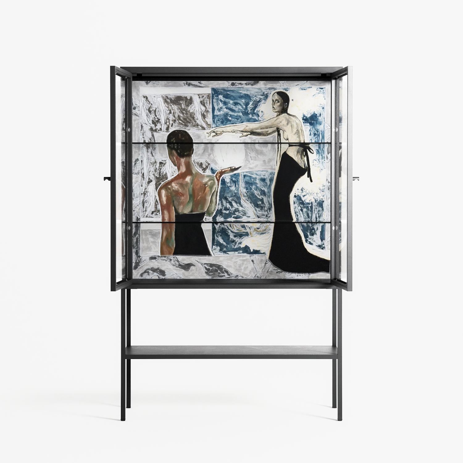 Balance - Loft Cabinet - Sophie Goudman-Peachey - Antracite - Clear glass
