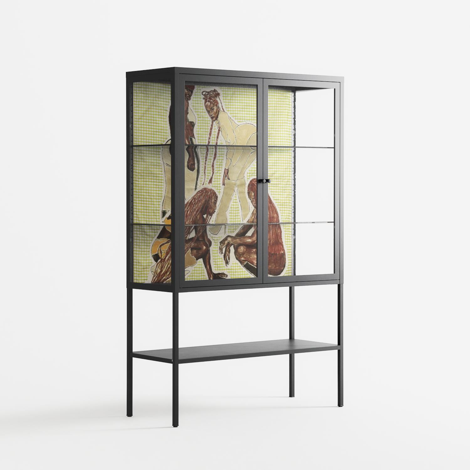 Can You Face It - Loft Cabinet - Sophie Goudman-Peachey - Antracite - Clear glass