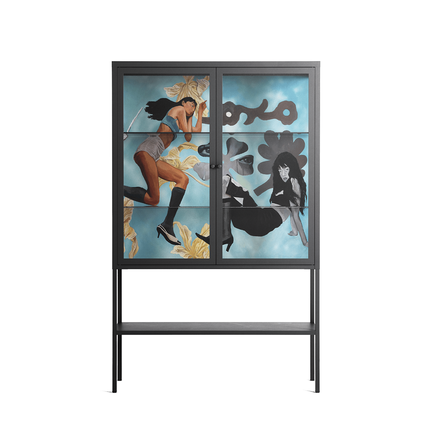 Day Dream - Loft Cabinet - Sophie Goudman-Peachey - Antracite - Clear glass