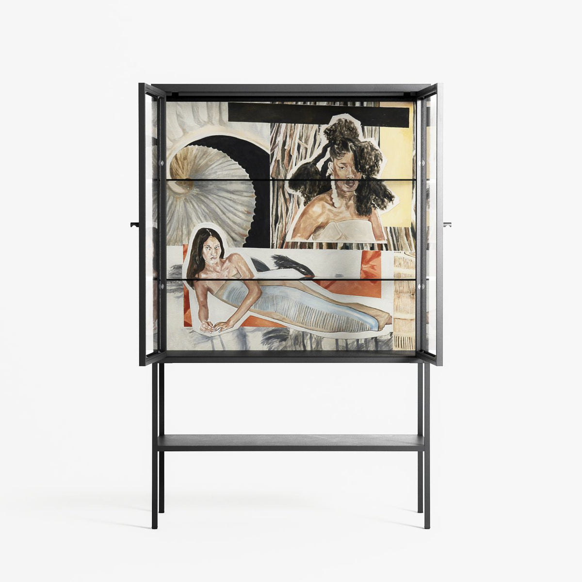 Sweet Far Away - Loft Cabinet - Sophie Goudman-Peachey - Antracite - Clear glass