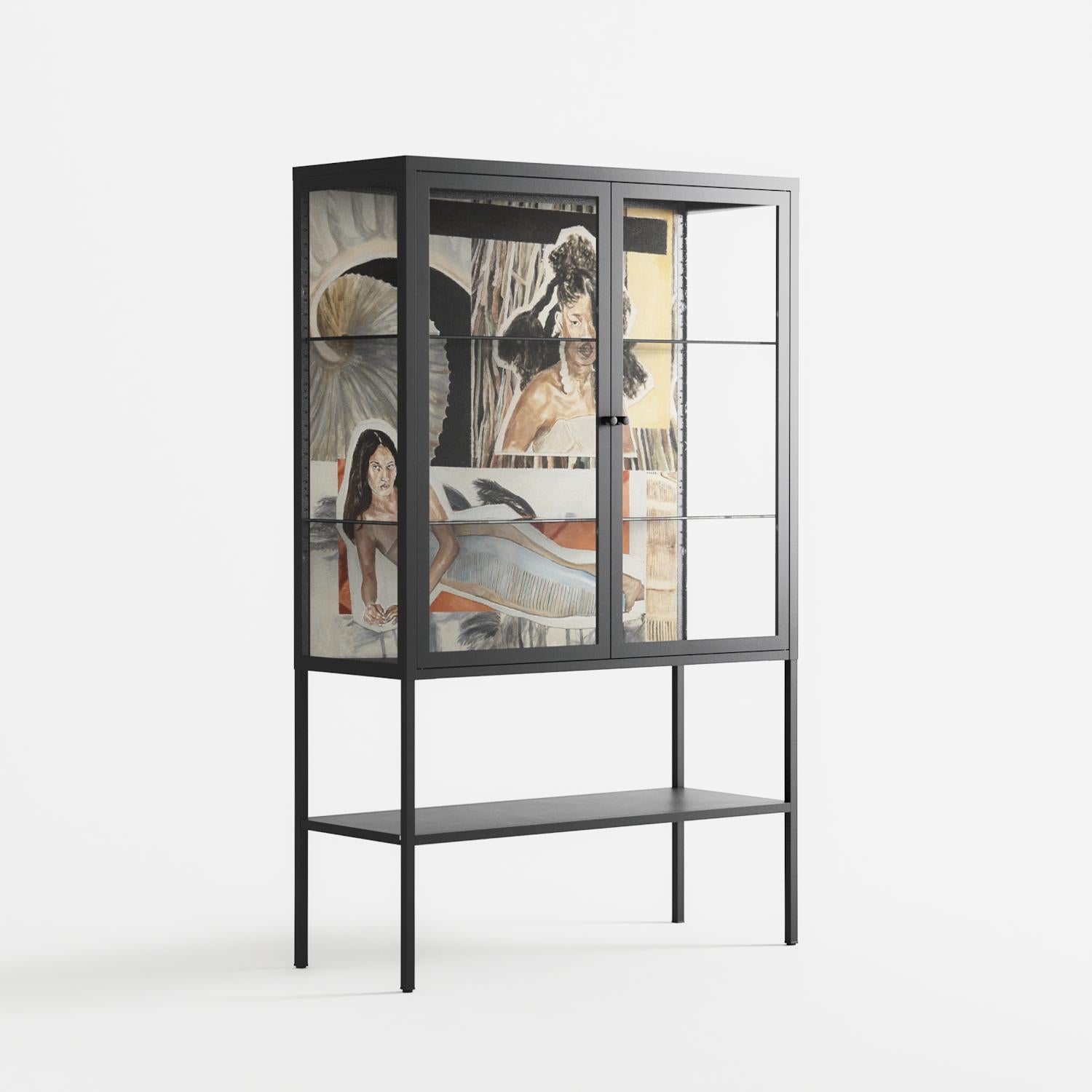 Sweet Far Away - Loft Cabinet - Sophie Goudman-Peachey - Antracite - Clear glass