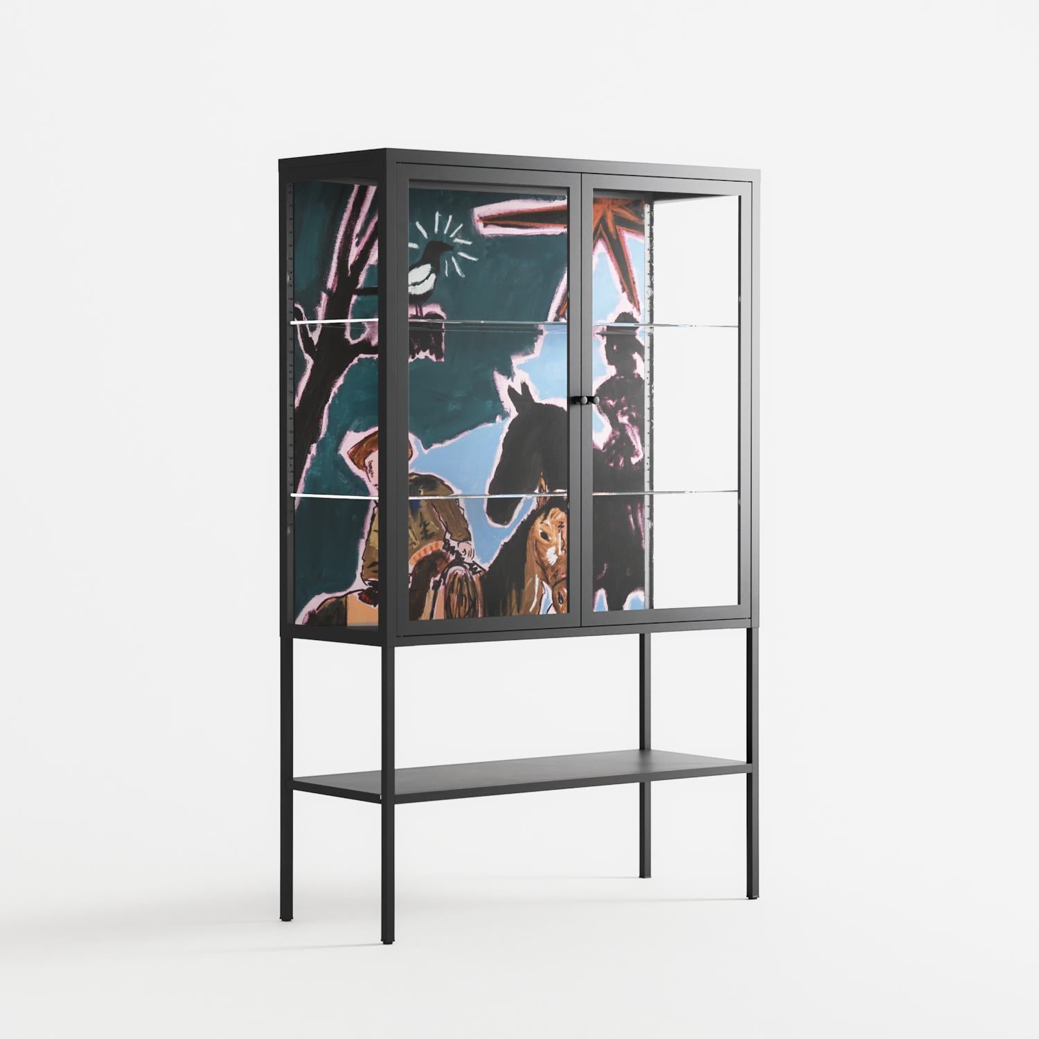 Hidden Sorrow - Loft Cabinet - Caitlin Flood-Molyneux - Antracite - Clear glass
