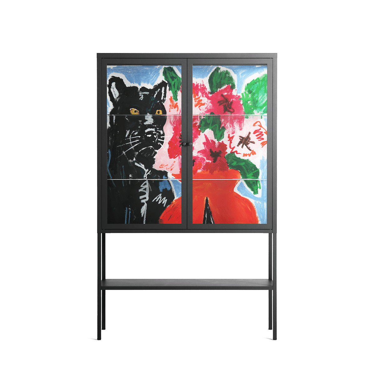 Guardian - Loft Cabinet - Caitlin Flood-Molyneux - Antracite - Clear glass