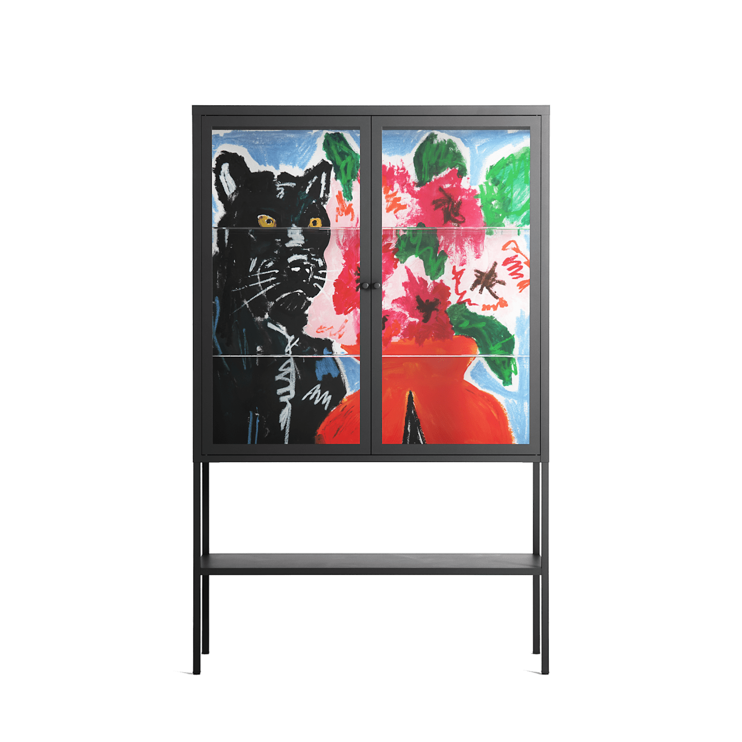 Guardian - Loft Cabinet - Caitlin Flood-Molyneux - Antracite - Clear glass