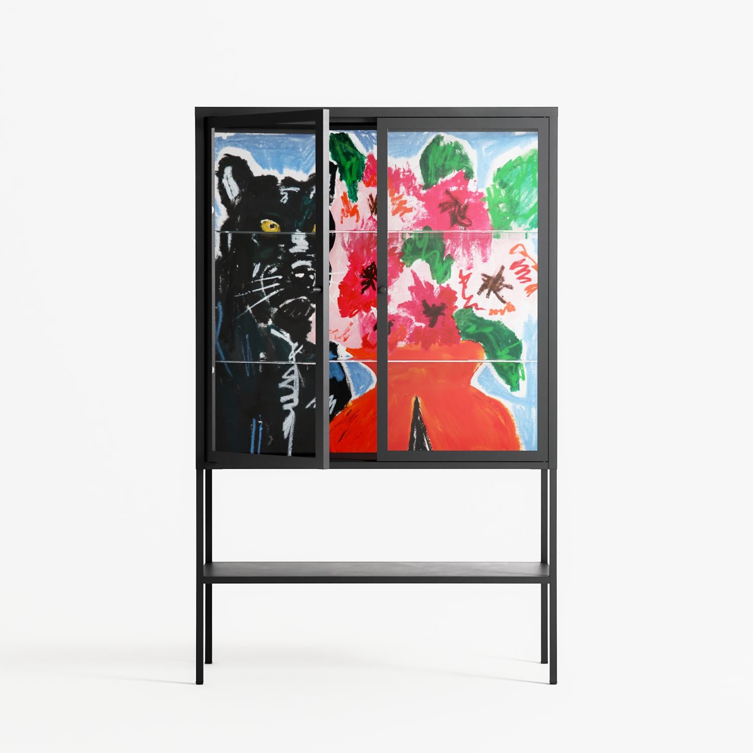 Guardian - Loft Cabinet - Caitlin Flood-Molyneux - Antracite - Clear glass
