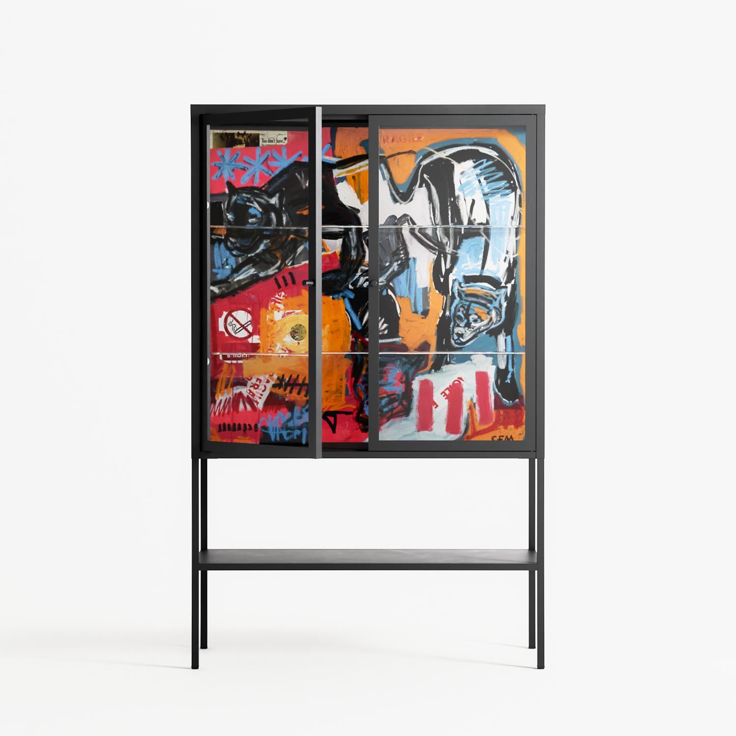 Ambush - Loft Cabinet - Caitlin Flood-Molyneux - Antracite - Clear glass
