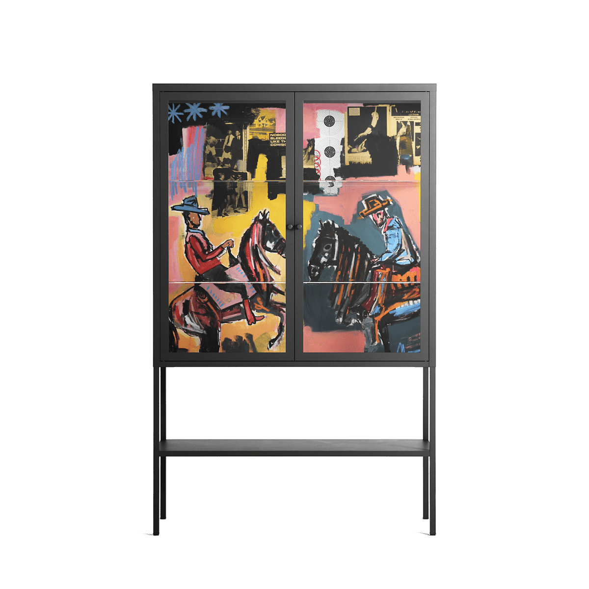 Deadlock - Loft Cabinet - Caitlin Flood-Molyneux - Antracite - Clear glass