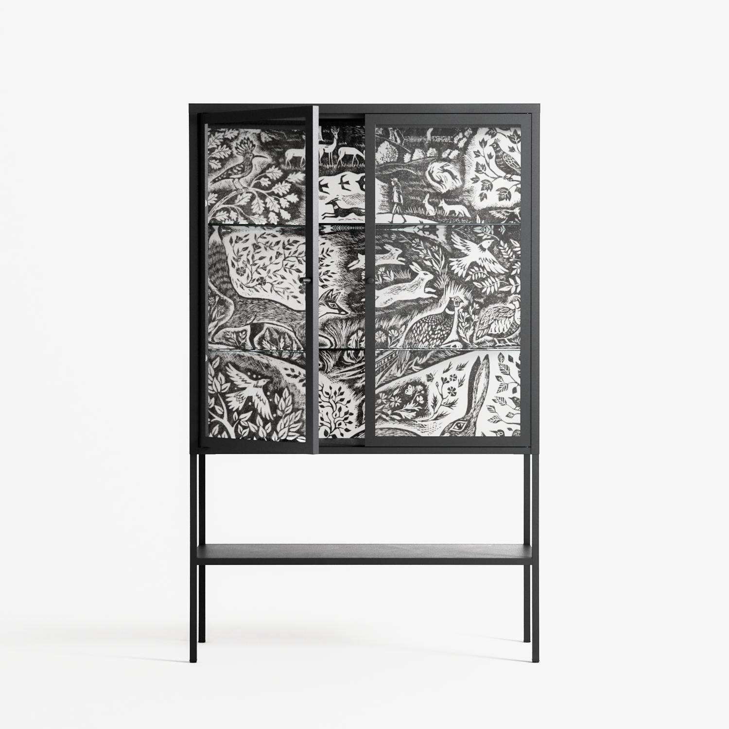 Flight Of Fancy - Loft Cabinet - Diana Catchpole - Antracite - Clear glass