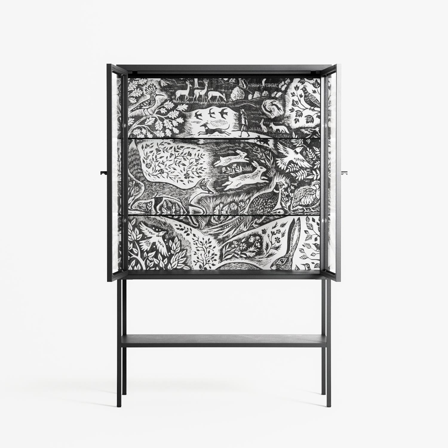 Flight Of Fancy - Loft Cabinet - Diana Catchpole - Antracite - Clear glass