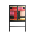 Harmonic - Loft Cabinet - Rikki Hewitt - Antracite - Clear glass