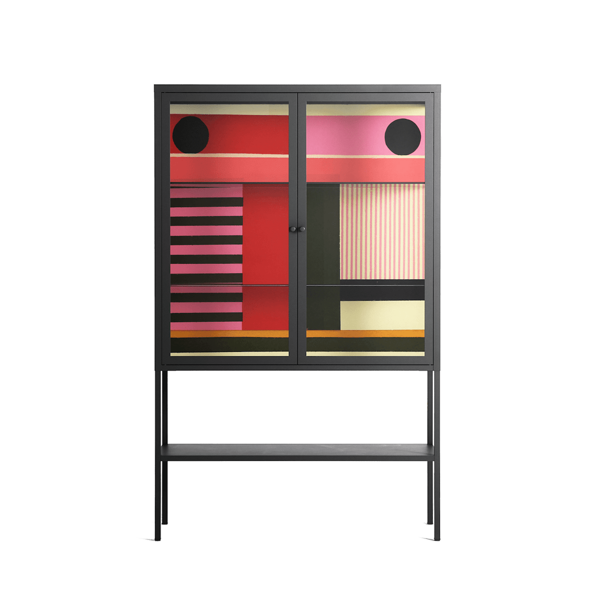 Harmonic - Loft Cabinet - Rikki Hewitt - Antracite - Clear glass