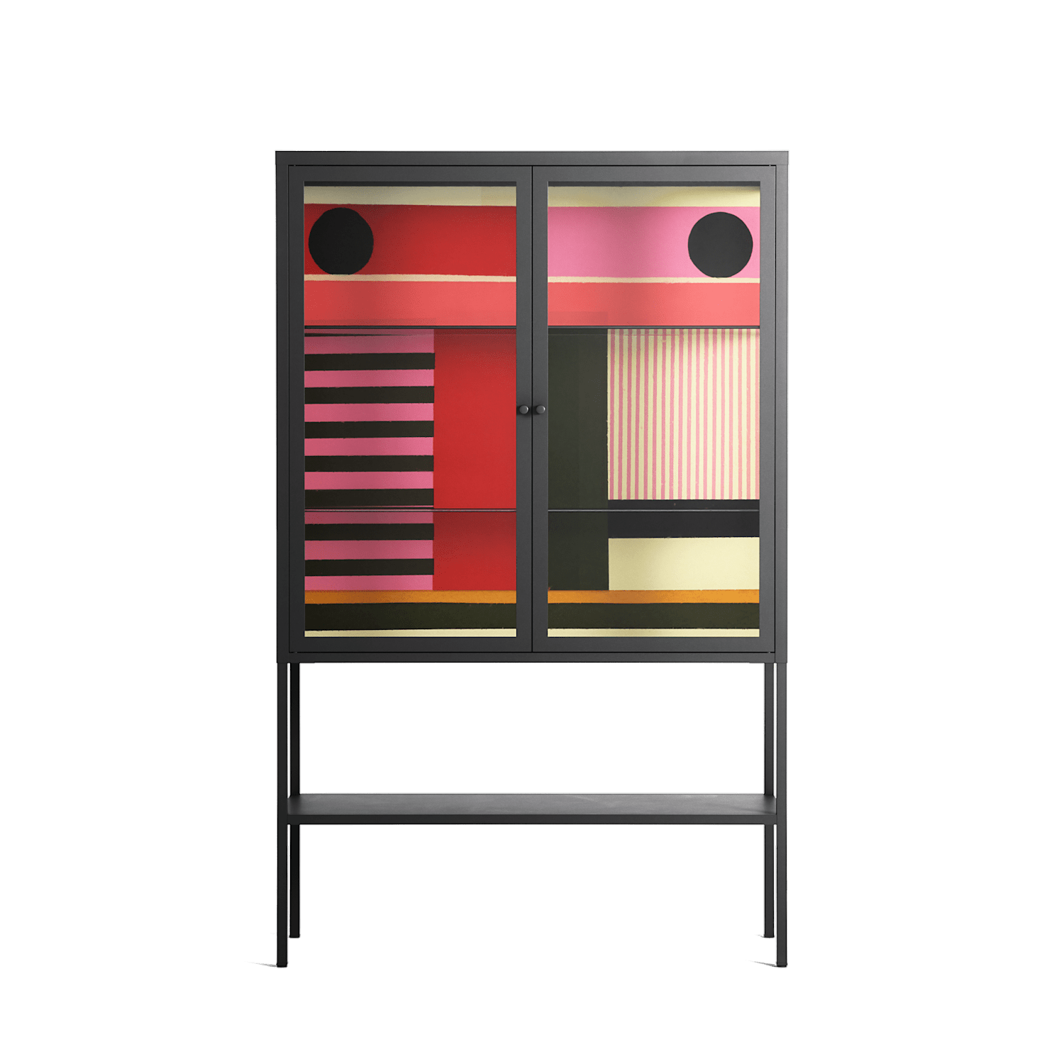 Harmonic - Loft Cabinet - Rikki Hewitt - Antracite - Clear glass