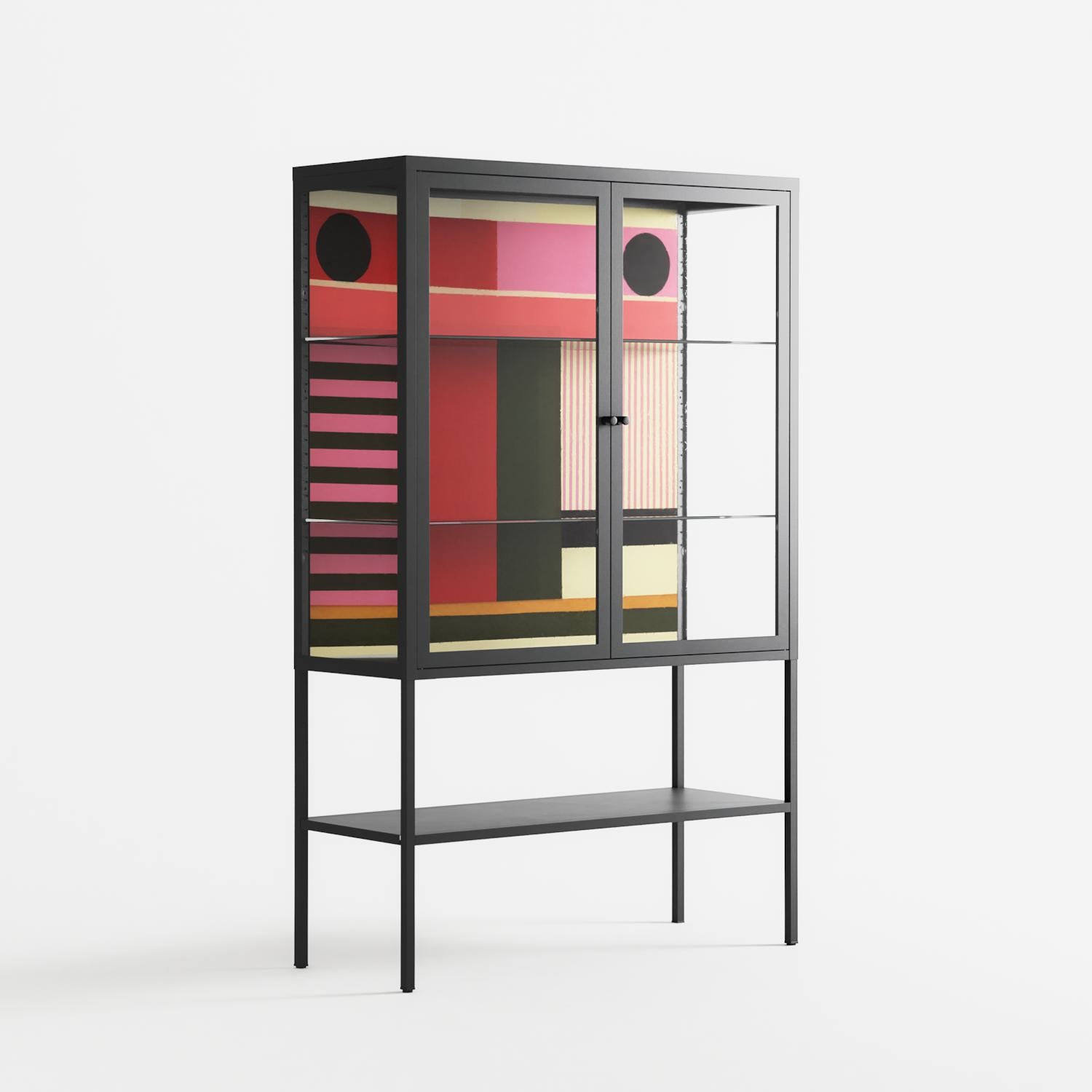Harmonic - Loft Cabinet - Rikki Hewitt - Antracite - Clear glass