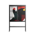Plume - Loft Cabinet - Rikki Hewitt - Antracite - Clear glass