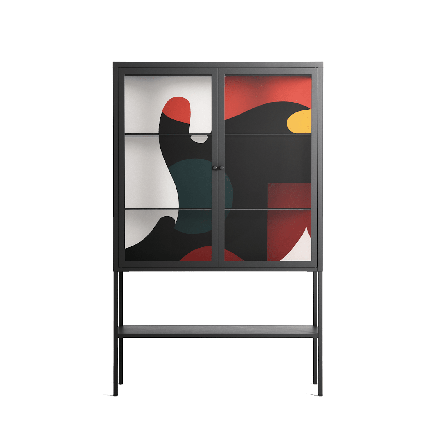Plume - Loft Cabinet - Rikki Hewitt - Antracite - Clear glass