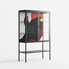 Plume - Loft Cabinet - Rikki Hewitt - Antracite - Clear glass