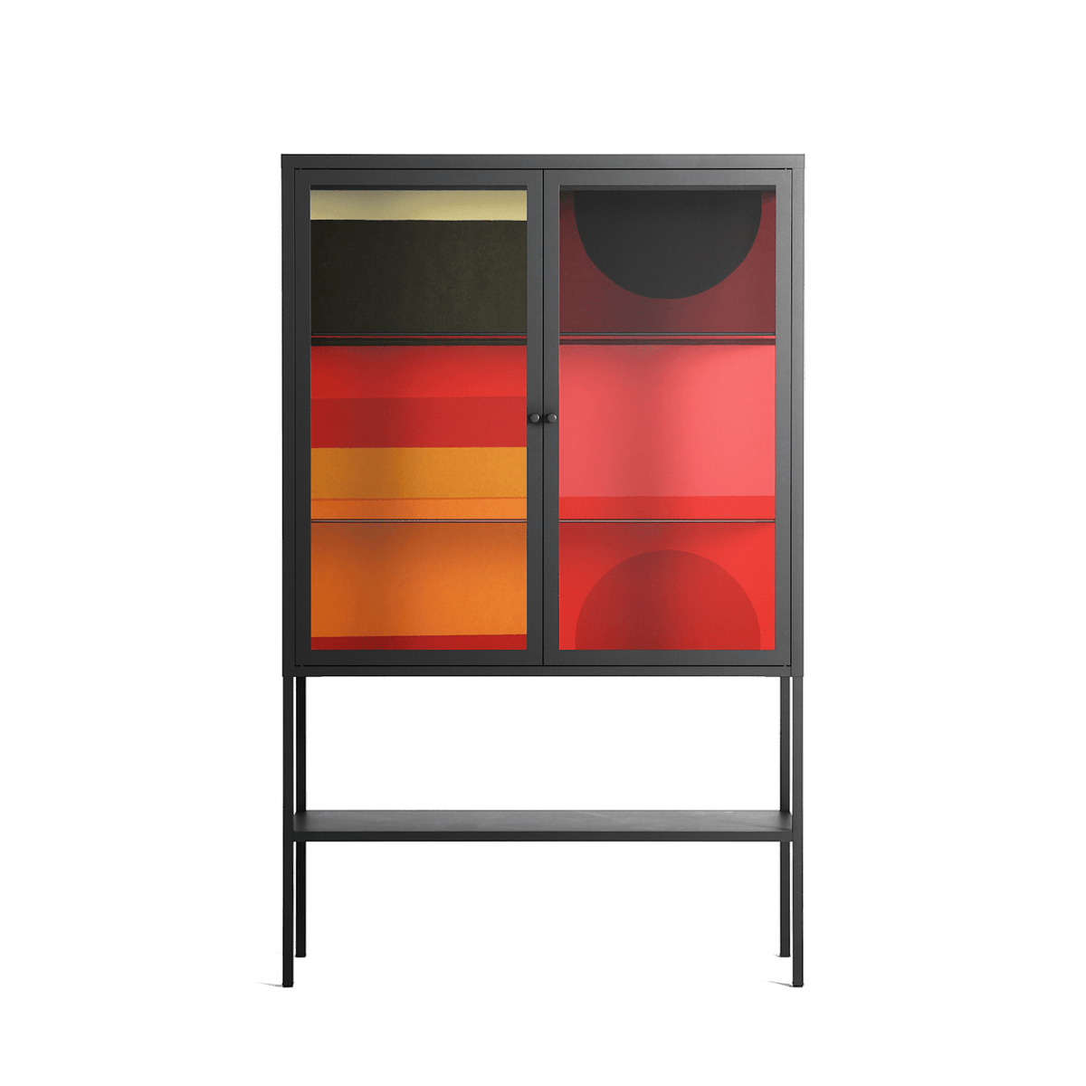 Turnstile - Loft Cabinet - Rikki Hewitt - Antracite - Clear glass
