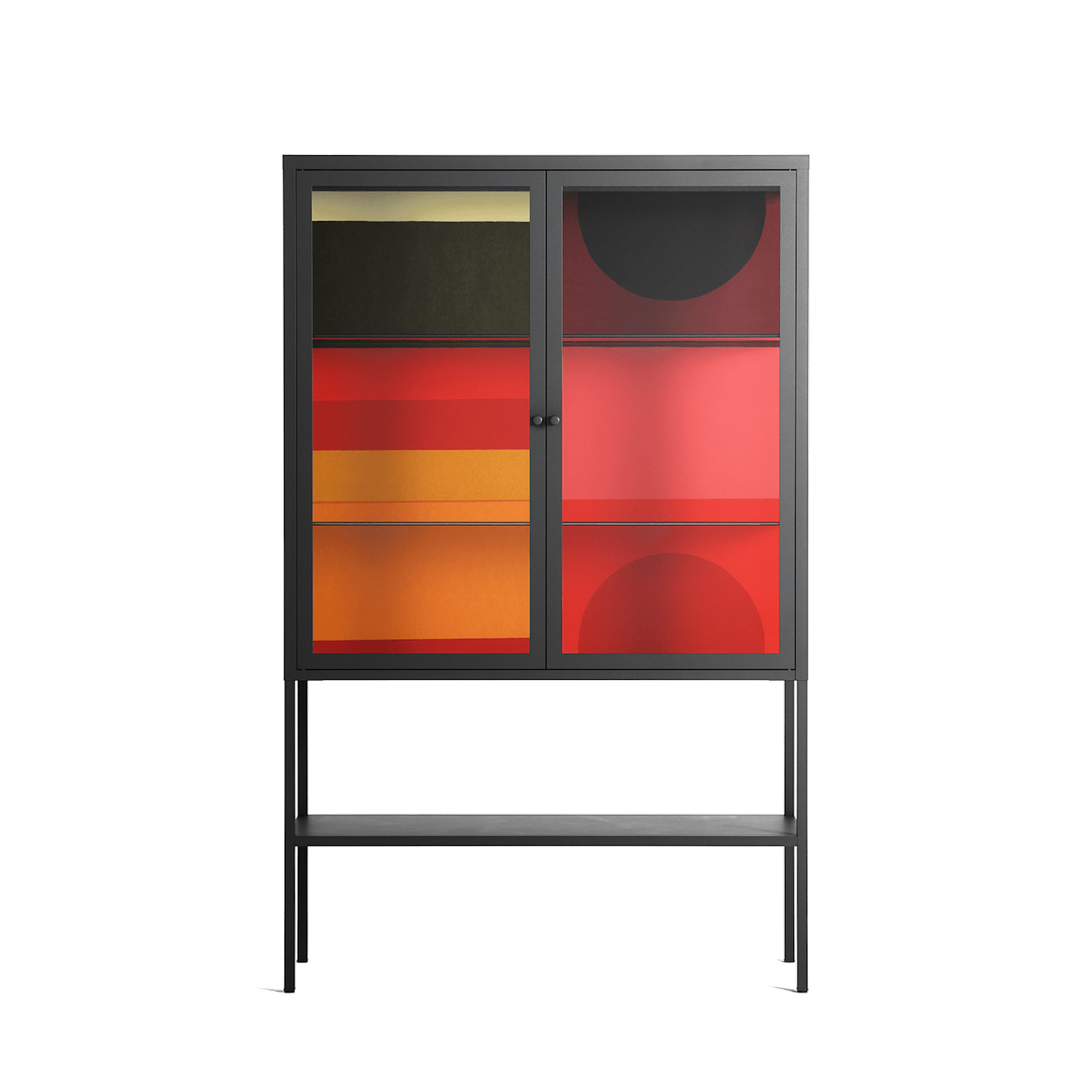 Turnstile - Loft Cabinet - Rikki Hewitt - Antracite - Clear glass