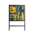 Maps - Loft Cabinet - Naia Escribano - Antracite - Clear glass