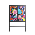 Sansone - Loft Cabinet - Maddalena Fanfani - Antracite - Clear glass