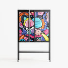 Sansone - Loft Cabinet - Maddalena Fanfani - Antracite - Clear glass