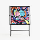 Sansone - Loft Cabinet - Maddalena Fanfani - Antracite - Clear glass