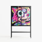 HappyFe - Loft Cabinet - Maddalena Fanfani - Antracite - Clear glass