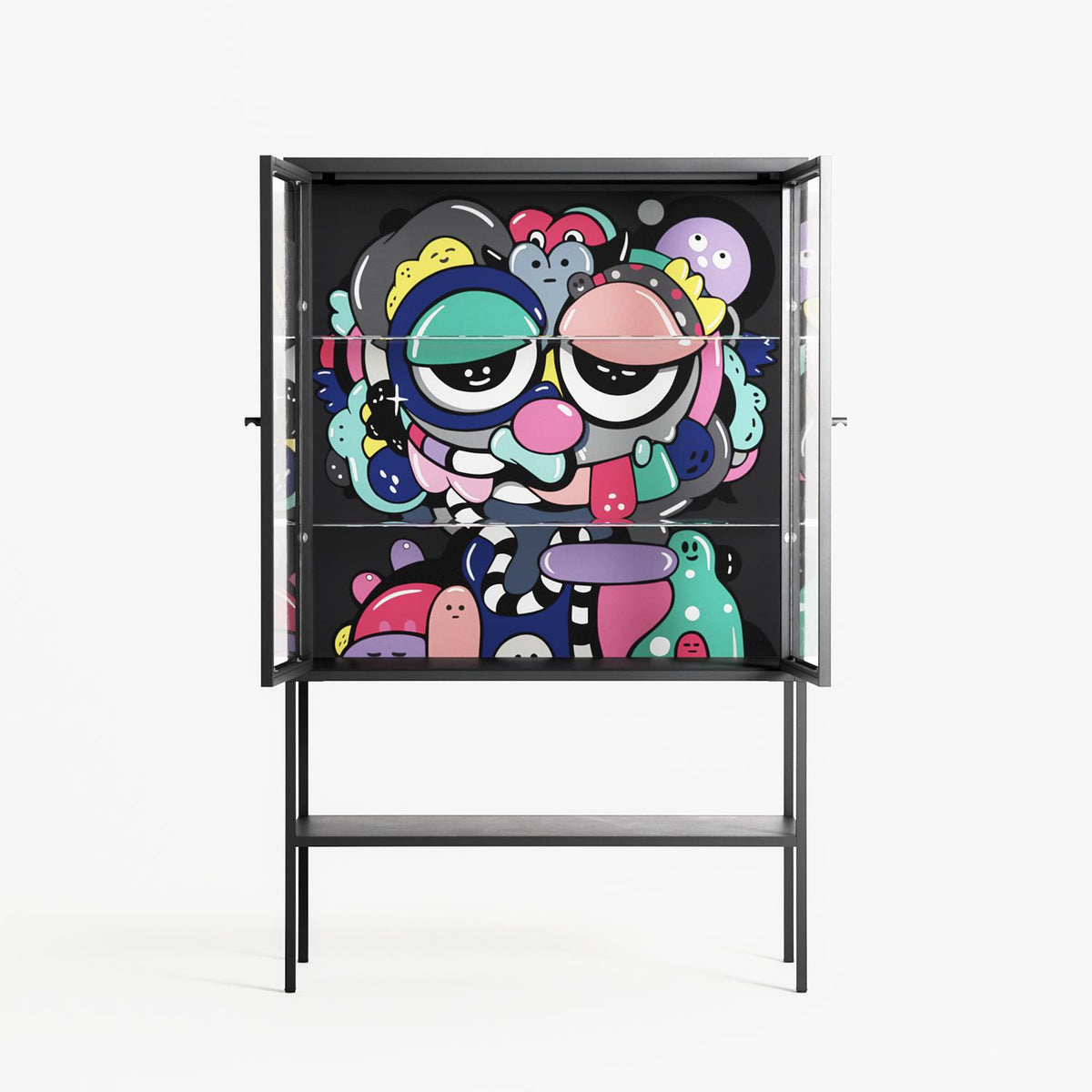 Bobsan - Loft Cabinet - Maddalena Fanfani - Antracite - Clear glass