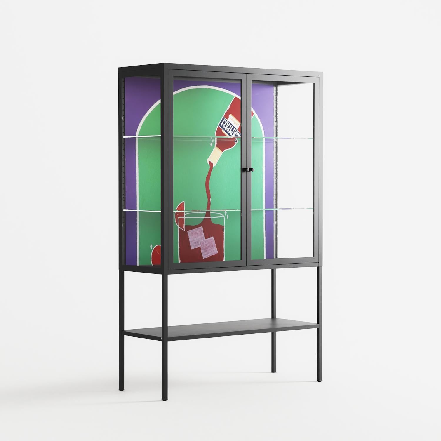 Negroni - Loft Cabinet - Mathilda Kienast - Antracite - Clear glass