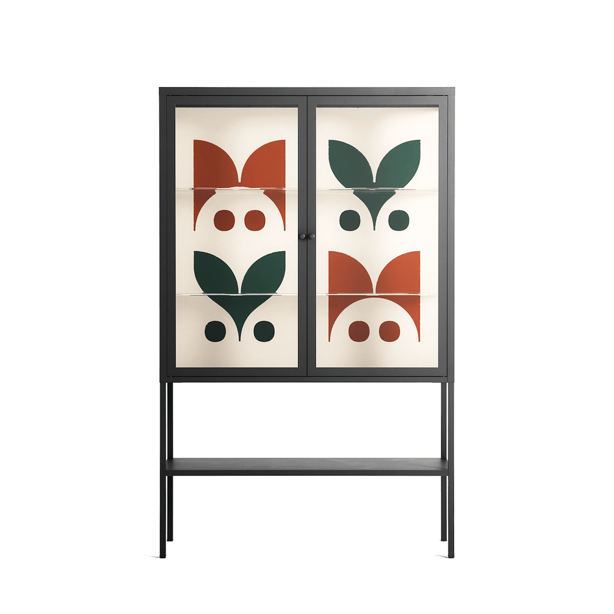 Curious Creatures - Loft Cabinet - Ethan Fender - Antracite - Clear glass