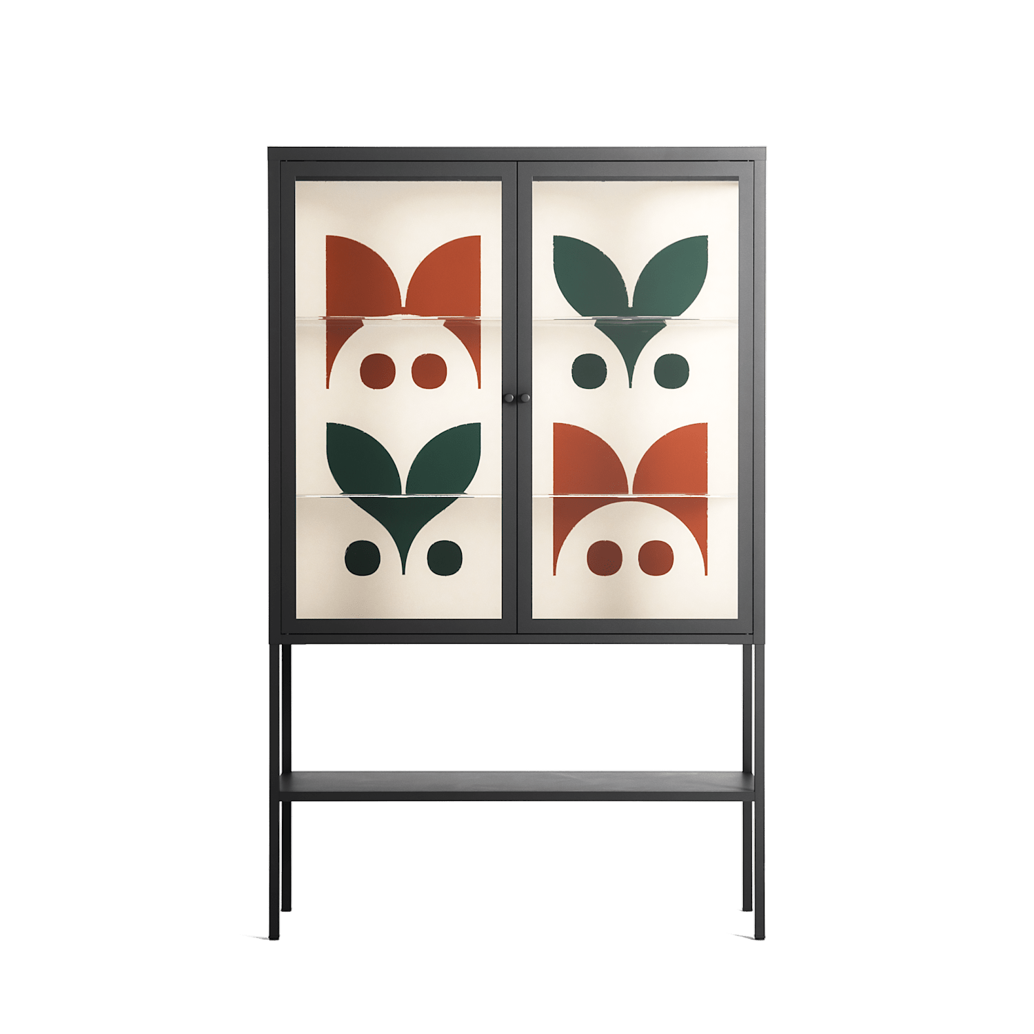 Curious Creatures - Loft Cabinet - Ethan Fender - Antracite - Clear glass