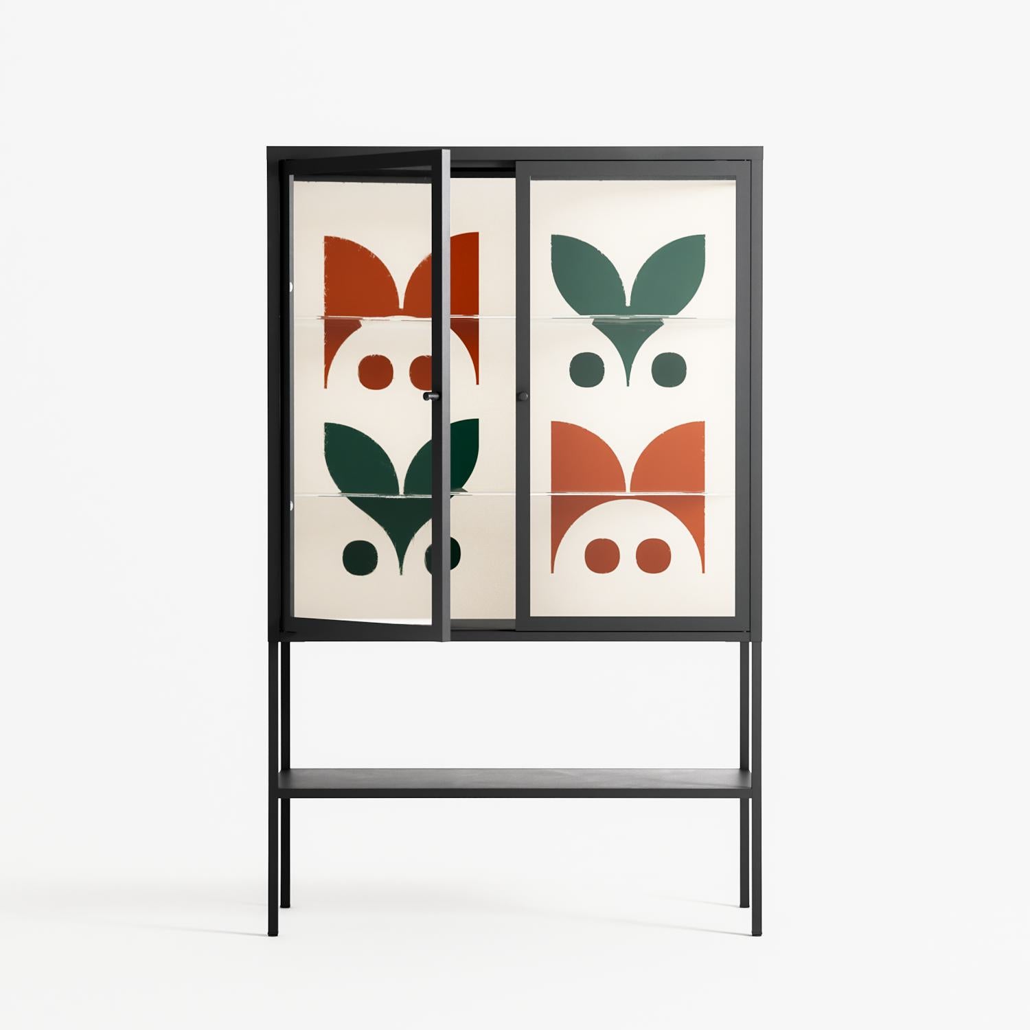 Curious Creatures - Loft Cabinet - Ethan Fender - Antracite - Clear glass