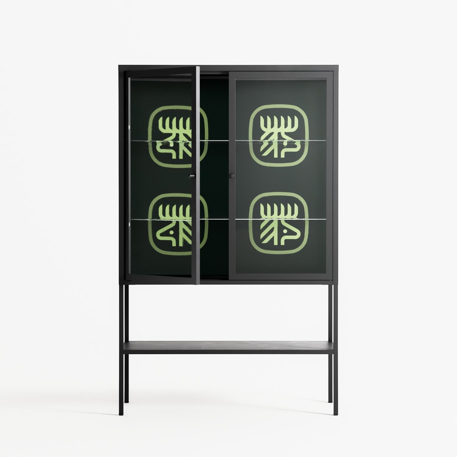 Evergreen Stag - Loft Cabinet - Ethan Fender - Antracite - Clear glass
