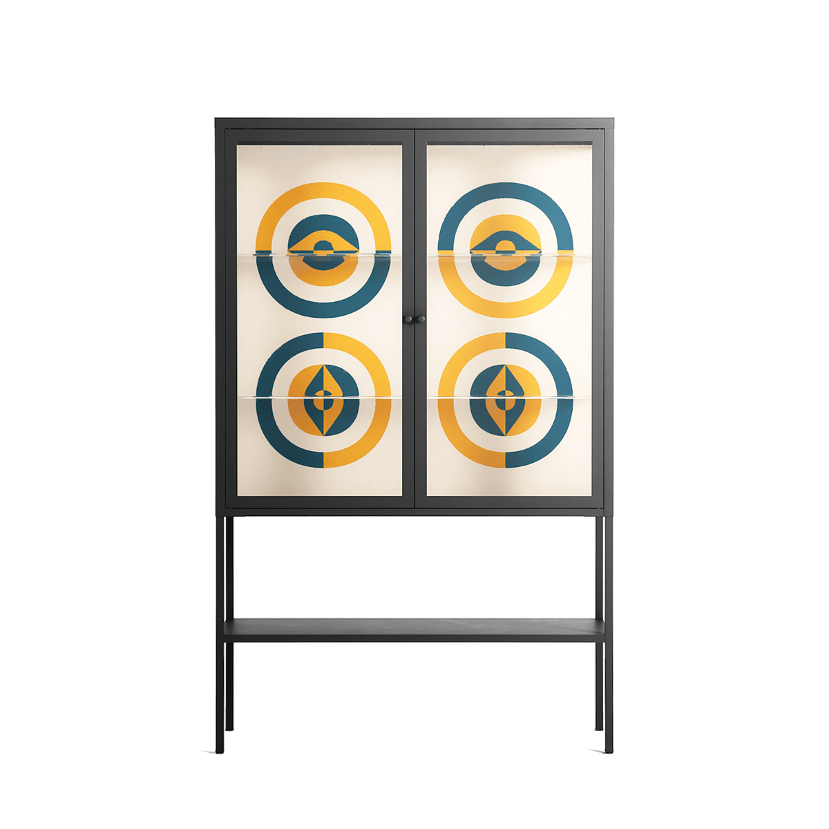 Gleam Dusk - Loft Cabinet - Ethan Fender - Antracite - Clear glass