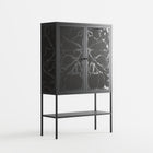 Black Potted Plant - Loft Cabinet - Konrad Blaszczyk - Antracite - Overlay Glass