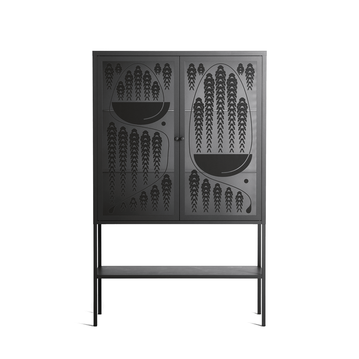 Black Fern - Loft Cabinet - Konrad Blaszczyk - Antracite - Overlay Glass