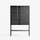 Barbed Bloom - Loft Cabinet - Daphna Sebbane - Antracite - Overlay Glass