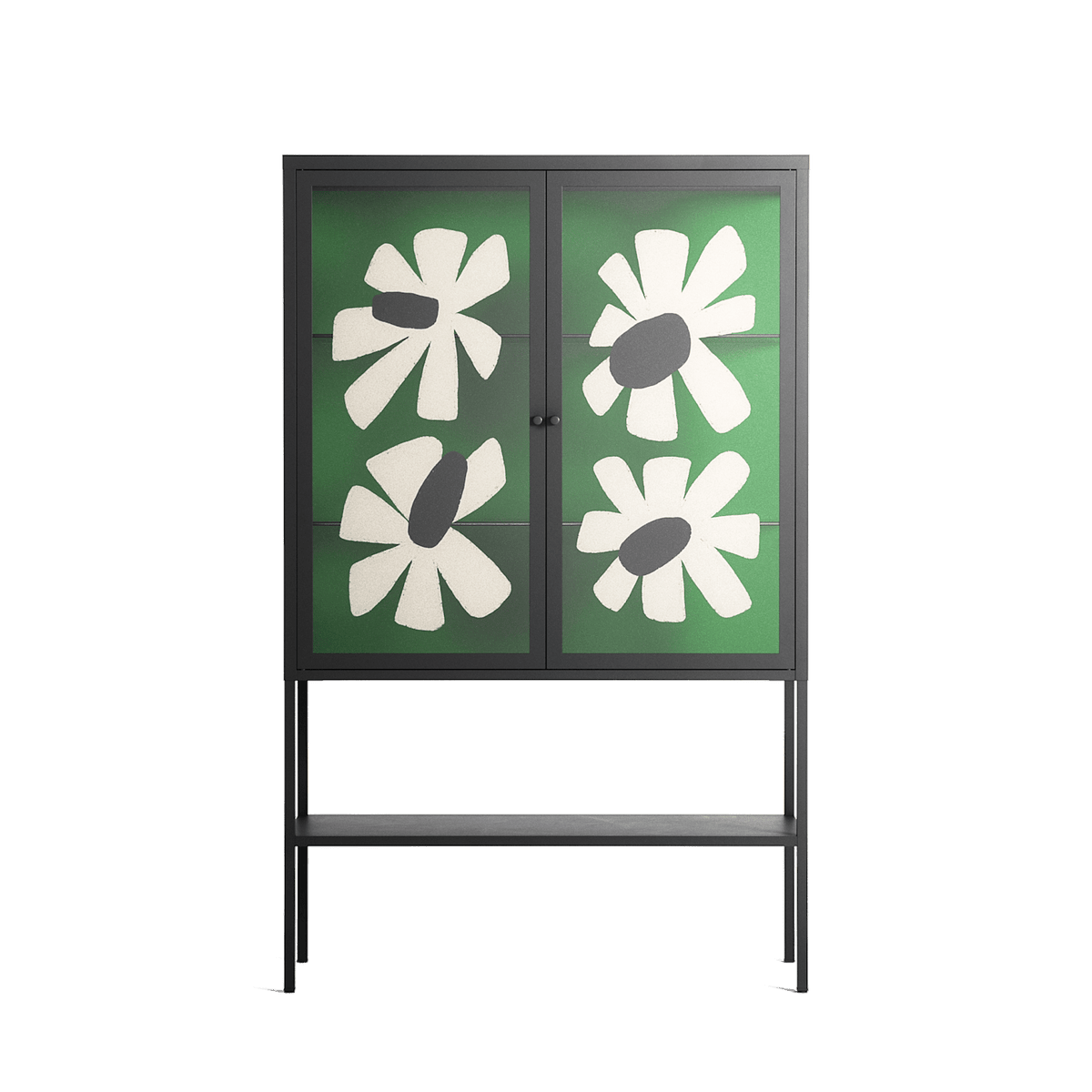 No Stress - Loft Cabinet - Magdalena Marchocka - Antracite - Overlay Glass