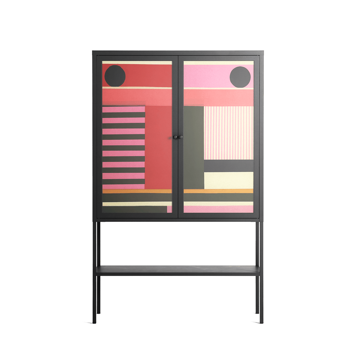 Harmonic - Loft Cabinet - Rikki Hewitt - Antracite - Overlay Glass