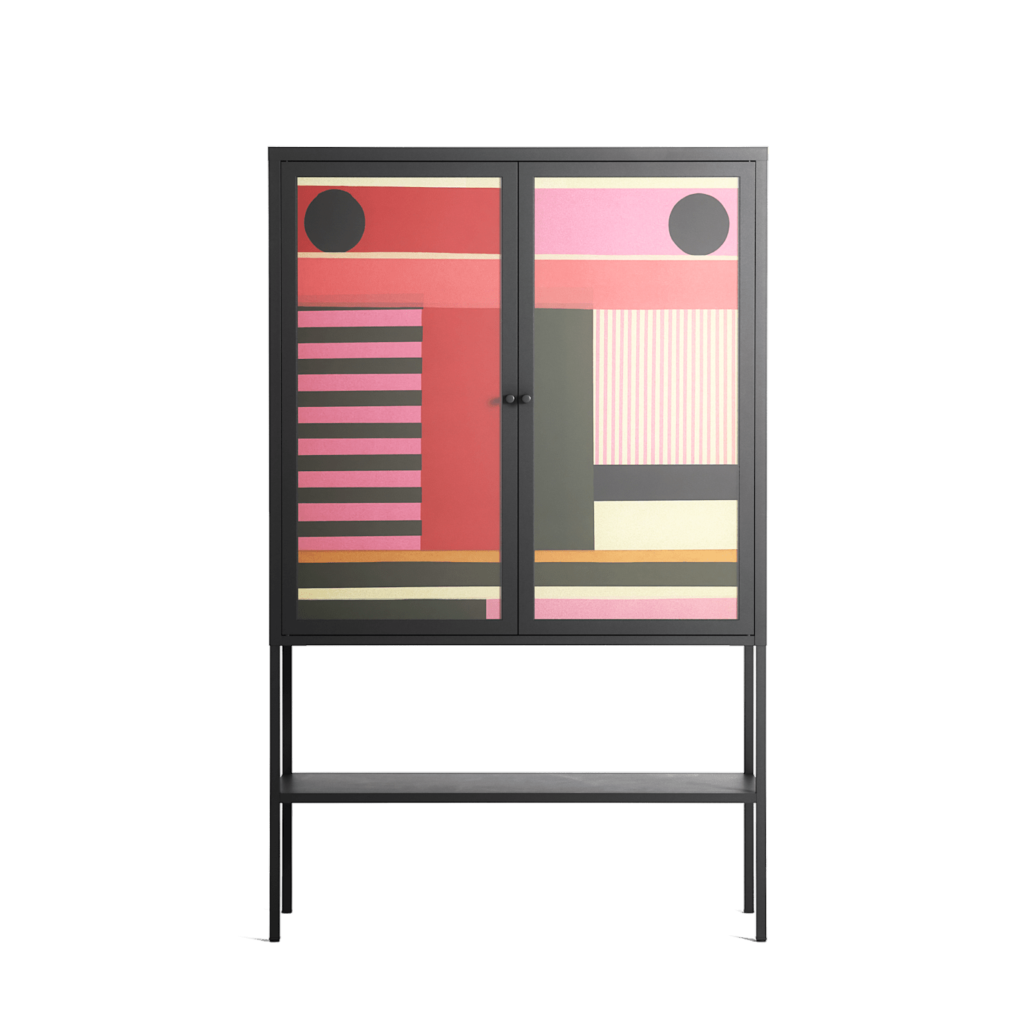 Harmonic - Loft Cabinet - Rikki Hewitt - Antracite - Overlay Glass