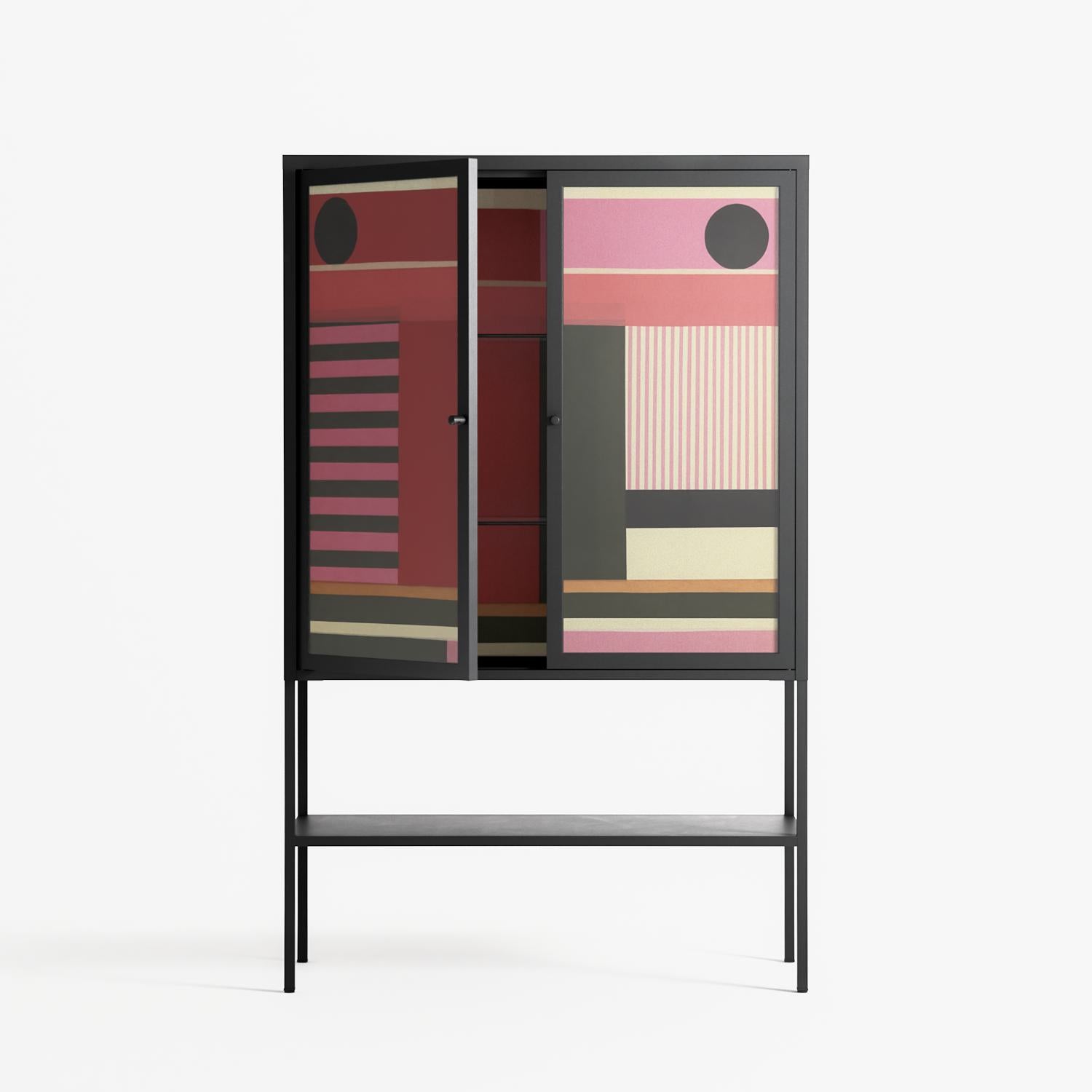 Harmonic - Loft Cabinet - Rikki Hewitt - Antracite - Overlay Glass