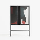 Plume - Loft Cabinet - Rikki Hewitt - Antracite - Overlay Glass