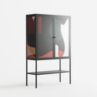 Plume - Loft Cabinet - Rikki Hewitt - Antracite - Overlay Glass