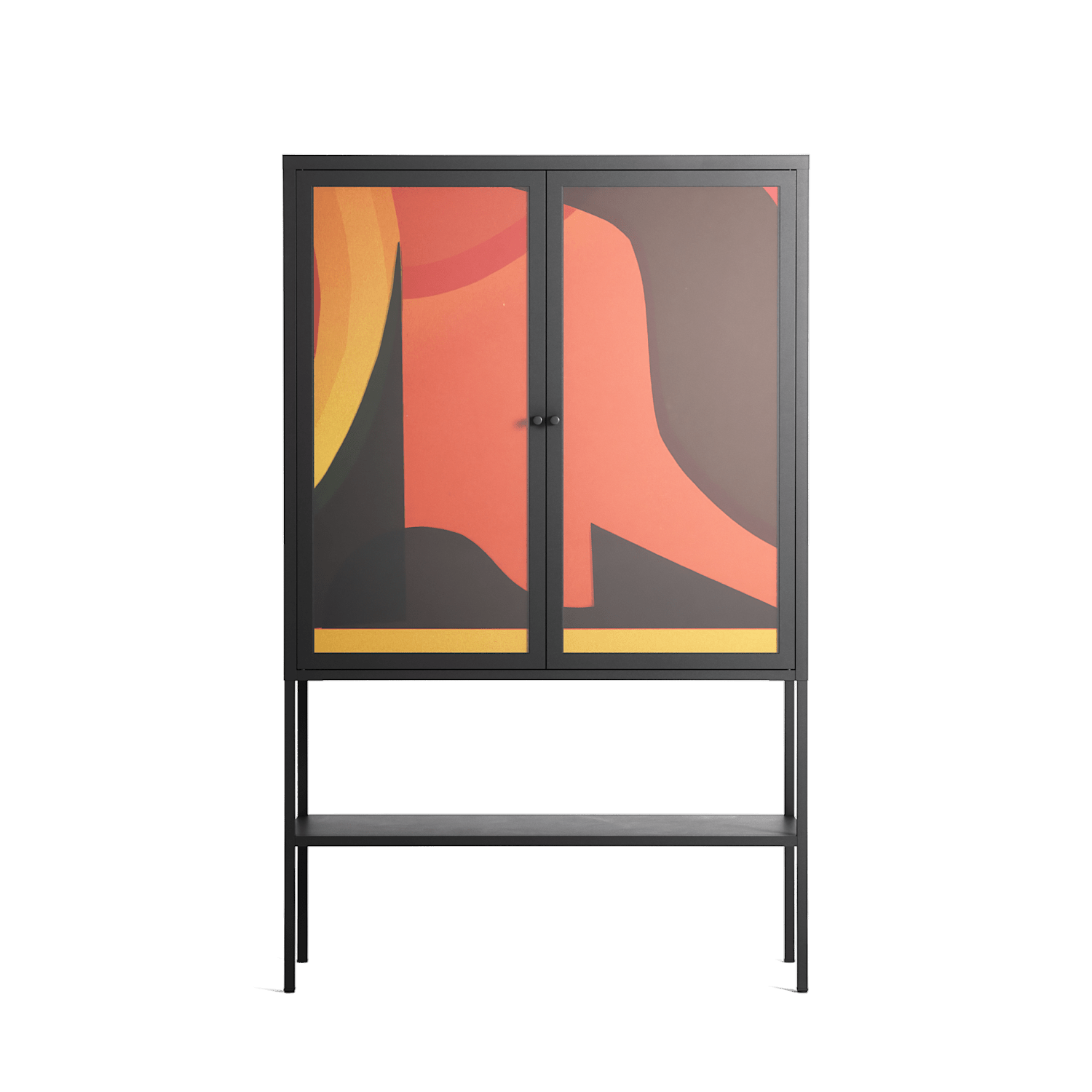 Swift - Loft Cabinet - Rikki Hewitt - Antracite - Overlay Glass