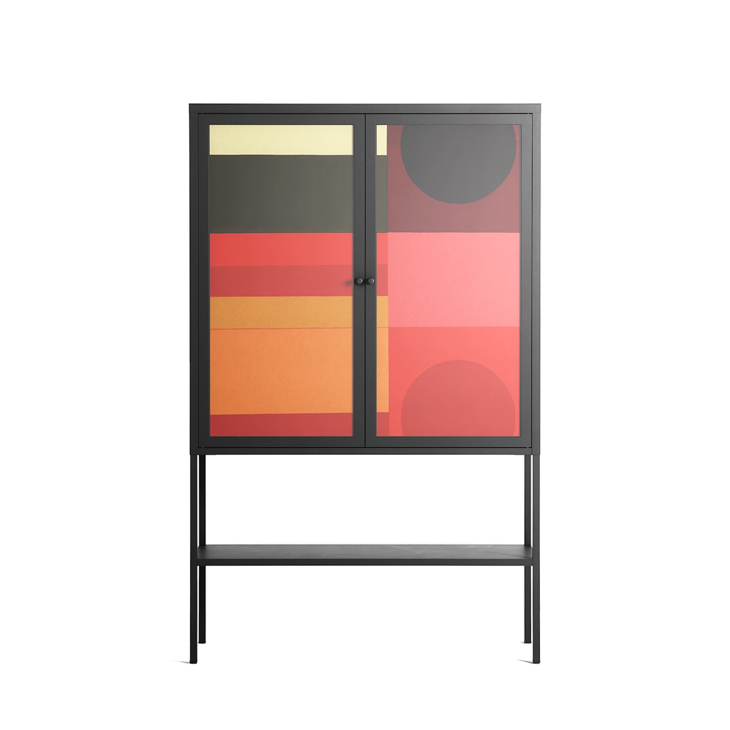 Turnstile - Loft Cabinet - Rikki Hewitt - Antracite - Overlay Glass