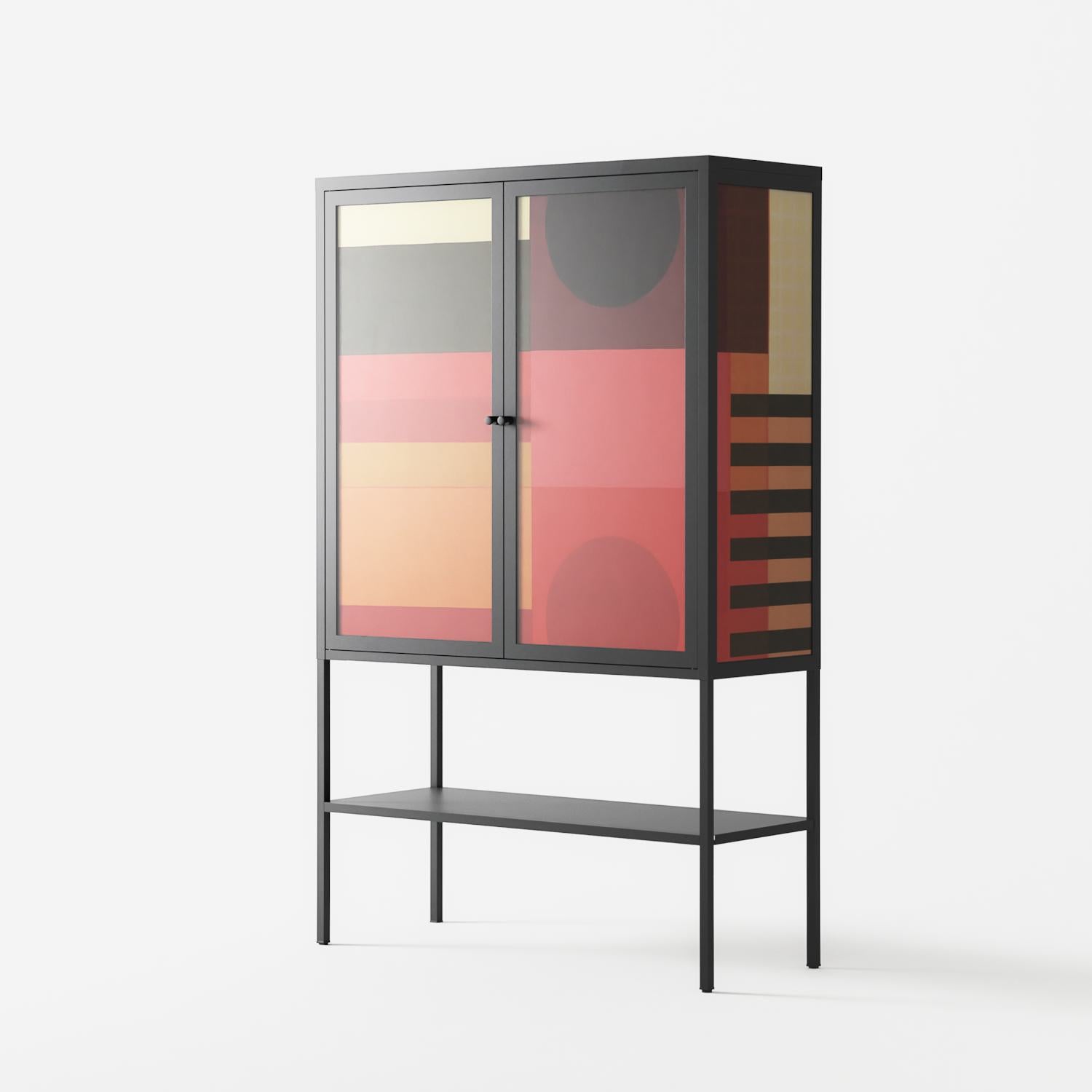 Turnstile - Loft Cabinet - Rikki Hewitt - Antracite - Overlay Glass