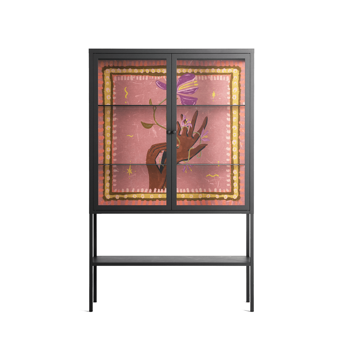 Connect With Nature - Loft Cabinet - Raissa Oltmanns - Antracite - Clear glass