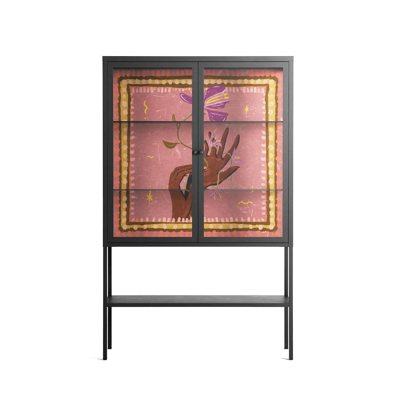 Connect With Nature - Loft Cabinet - Raissa Oltmanns - Antracite - Clear glass