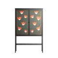 Blooming Folk Garden - Loft Cabinet - Sandra Hutter - Antracite - Overlay Glass